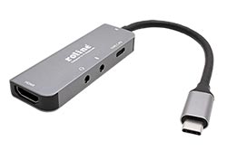 Multiport adaptér USB C (M) -> HDMI A(F) 4K@60Hz, 2x audio, USB C (PD)