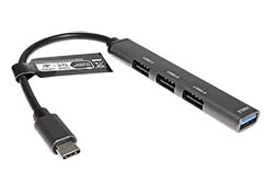 USB 2.0 hub + 5Gbps port, USB C(M) - 3x USB A(F) + 1x USB3.0 A(F)