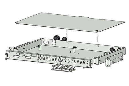 19" optická vana, 12x E2000/APC