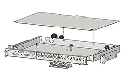 19" optická vana, 12x E2000/APC