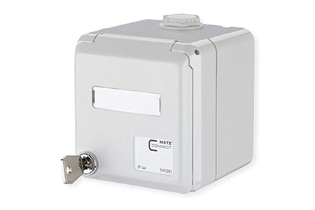 Box plastový pro 1x keystone, IP44, šedá
