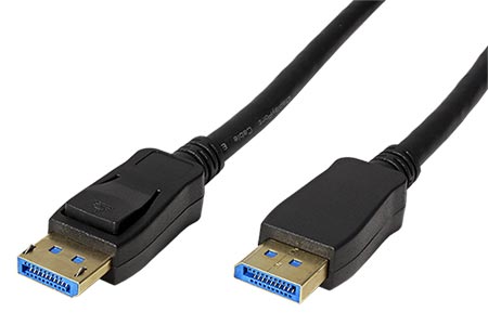 DisplayPort kabel v.2.0 (UHBR10, 8K@60Hz), DP(M) - DP(M), černý, 2m