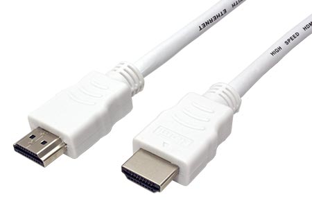 High Speed HDMI kabel s Ethernetem, HDMI M - HDMI M, bílý, 7,5m