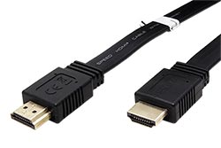 High Speed HDMI plochý kabel s Ethernetem, 4K, HDMI M - HDMI M, 2m