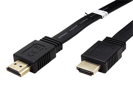 High Speed HDMI plochý kabel s Ethernetem, 4K, HDMI M - HDMI M, 3m