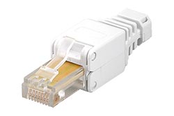 Konektor RJ45 kat. 5e nestíněný, na lanko / drát, montáž bez nástrojů