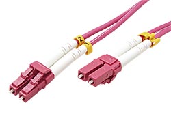 Optický patchkabel LC-LC 50/125 (multimode), 3mm, duplex, OM4, 2m