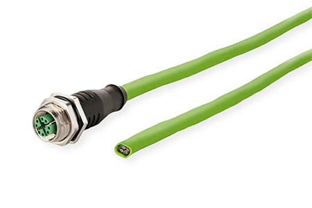 Kabel M12 8pin (M) kód X - M12 8pin (M) kód X, PUR, 1m