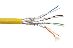 Kabel S/FTP (PiMF), kat.7, UC900, 1GHz, 100m, lanko, žlutý
