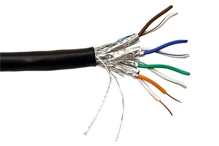 Kabel S/FTP venkovní, kat. 6a, 100m, drát