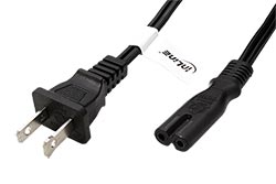 Kabel síťový 2pinový US, NEMA-1 (typ A) - IEC320 C7, 1m, černý