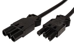 Kabel síťový prodlužovací GST18(M - F), 1,5mm2, 1m, černý (375.081)