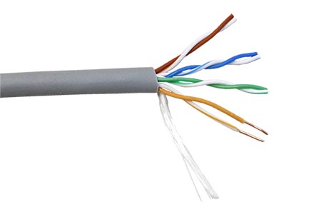 Kabel UTP kulatý, kat. 5e, Eca, CCA, 305m, drát, AWG24