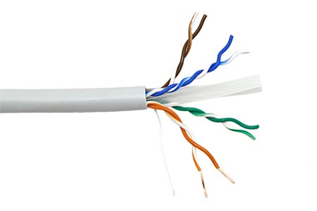 Kabel UTP kulatý, kat. 6a, LSOH, Eca, 100m, drát