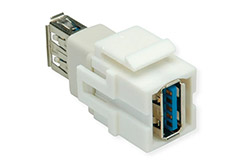 Keystone modul USB 3.0 A/A, bílý (917.12011)