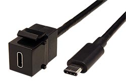 Keystone modul USB C(F) - USB C(M), PD 60W, kabel 0,5m (917.1212)