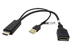 Konvertor HDMI A(M) -> DP(F), 4K@60Hz, 0,3m