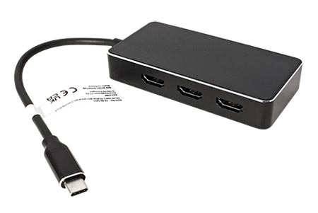 Multiport adaptér USB C(M) -> 3x HDMI, MST, 4K@60Hz