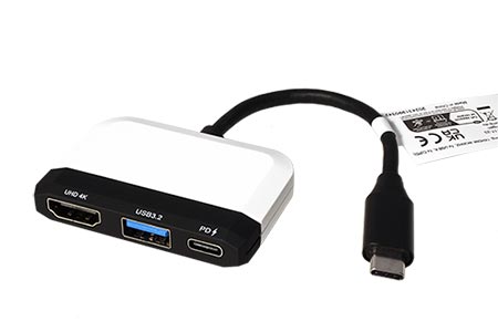 Multiport adaptér USB C(M) -> HDMI 4K@30Hz, USB3.0 A, PD