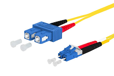 Optický patchkabel SC-LC 9/125 (single mode), duplex, OS2, LSOH, 10m