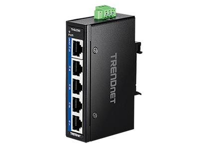 Průmyslový Ethernet přepínač 1Gb, 5 portů, mini, na DIN lištu (TI-GLC50)