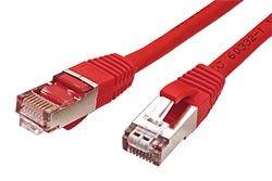 S/FTP patchkabel kat. 6, LSOH, 1m, červený