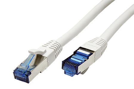 S/FTP patchkabel kat. 7, s konektory RJ45, TPE, 15m, bílý