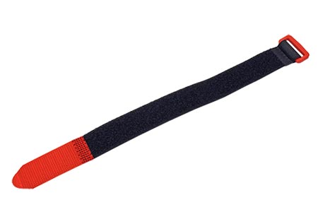 Stahovací páska 25mm se suchým zipem a přezkou, 30cm, černá, 10ks