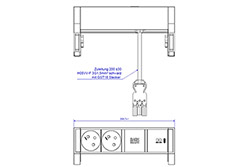 Systém DESK 2, 2x zásuvka CZ, zdroj 30W (USB C), černý (902.981)