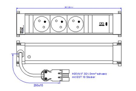 Systém POWER FRAME, box pro 4 moduly, 3x zásuvka CZ, zdroj 30W (USB C) (916.530)