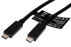 USB 10Gbps (3.2 gen 2) kabel, USB C(M) - USB C(M), PD 100W, 0,5m