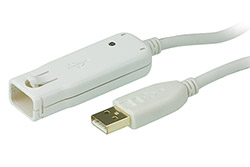 USB 2.0 aktivní prodlužovací kabel, 12m, šedý (UE2120)