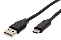 USB 2.0 kabel, USB A(M) - USB C(M), 5m, černý