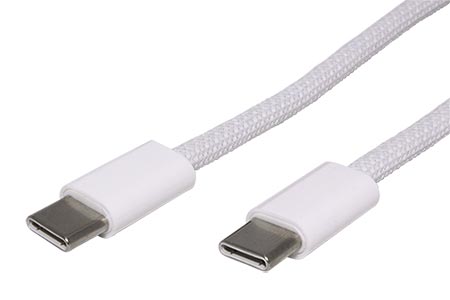 USB 2.0 kabel USB C(M) - USB C(M), 60W, 1m, bílý