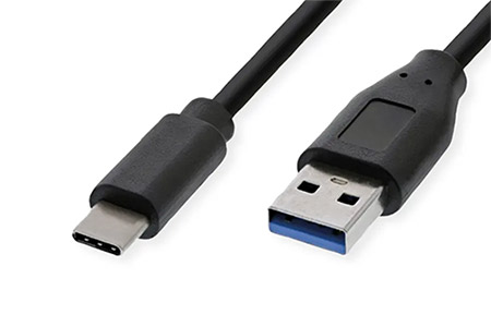 USB 5Gbps kabel USB3.0 A(M) - USB C(M), 0,5m, černý