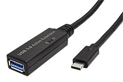 USB 5Gbps (USB 3.0) aktivní prodlužovací kabel USB C(M) - USB3.0 A(F), 5m