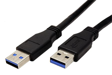 USB 5Gbps USB3.0 A(M) - USB3.0 A(M), 0,5m, černý