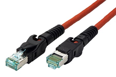 VarioBoot S/FTP patchkabel kat. 6a, červený, 0,5m