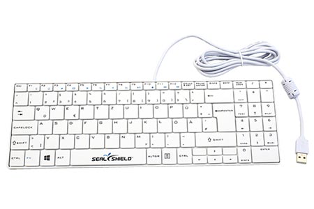 Vodotěsná klávesnice, USB, německá, chiclet, bílá (SSKSV099DE)
